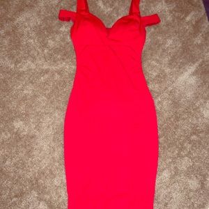 Red cocktail dress